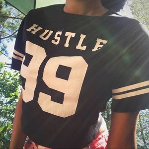 Custom “Hustle” Crop Top